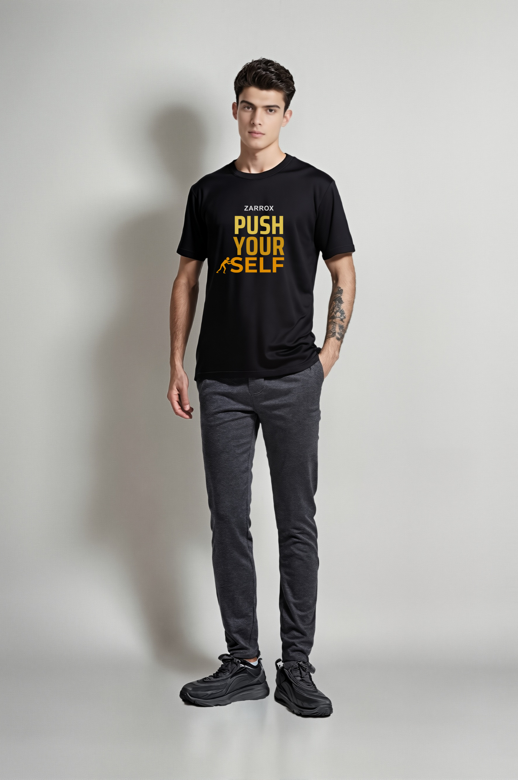 Black Streetwear Vibe Tee – Raw Style Meets Chill Fit